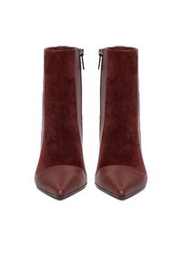 Eva Minge Botki EO-DELLA-GLC9036-5.5-888 Bordowy. Kolor: czerwony. Materiał: skóra #5