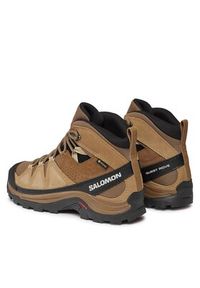 salomon - Salomon Trekkingi Quest Rove GORE-TEX L47181400 Brązowy. Kolor: brązowy. Materiał: zamsz, skóra. Technologia: Gore-Tex. Sport: turystyka piesza
