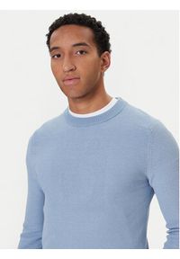 BOSS Sweter Klapok 50548673 Błękitny Regular Fit. Kolor: niebieski. Materiał: bawełna #3