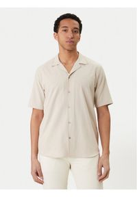 Karl Lagerfeld - KARL LAGERFELD Koszula 605942 562034 Beżowy Regular Fit. Typ kołnierza: dekolt w karo. Kolor: beżowy. Materiał: syntetyk #1
