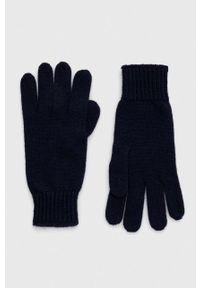 Max Mara Leisure rękawiczki z domieszką wełny kolor granatowy. Kolor: niebieski. Materiał: wełna