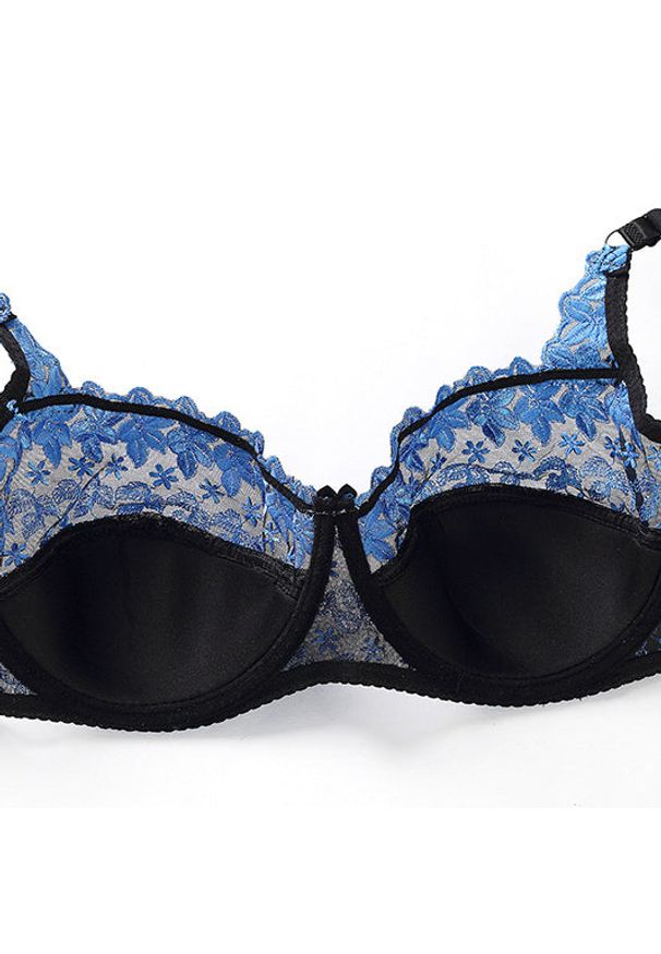 Intica - Koronkowy biustonosz półprzezroczysty na co dzień i specjalne okazje Monique. Kolor: wielokolorowy. Materiał: koronka. Wzór: koronka