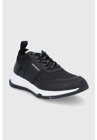Emporio Armani Buty kolor czarny. Nosek buta: okrągły. Zapięcie: sznurówki. Kolor: czarny. Materiał: guma #5