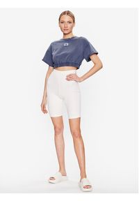 Calvin Klein Swimwear T-Shirt Crop Top KW0KW02088 Niebieski Regular Fit. Kolor: niebieski. Materiał: bawełna #4