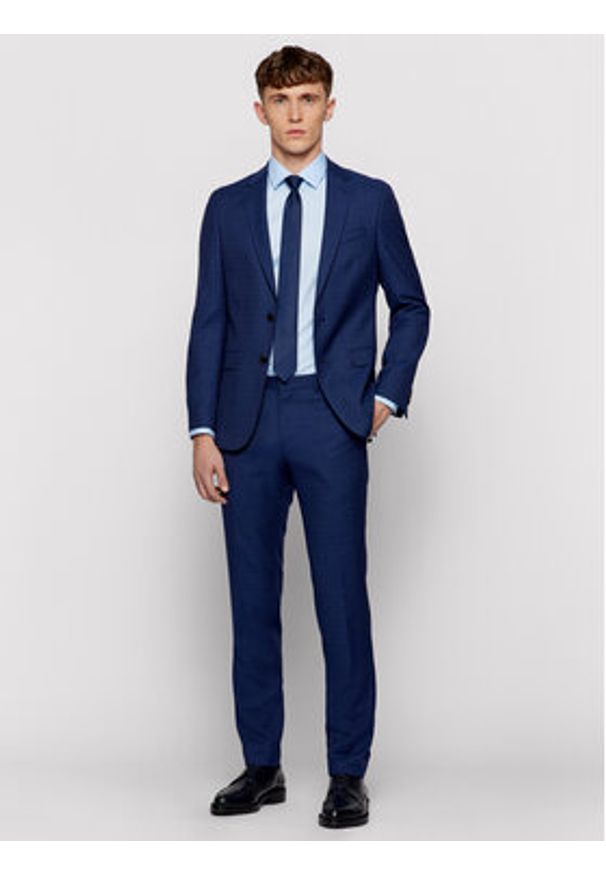 BOSS - Boss Koszula Jesse 50451092 Błękitny Slim Fit. Kolor: niebieski. Materiał: bawełna