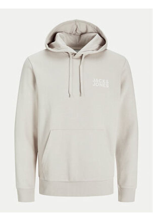 Jack & Jones - Jack&Jones Bluza Corp Logo 12152840 Beżowy Standard Fit. Kolor: beżowy. Materiał: syntetyk