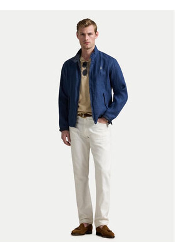 Polo Ralph Lauren Kurtka przejściowa 710962187002 Granatowy Regular Fit. Typ kołnierza: polo. Kolor: niebieski. Materiał: syntetyk