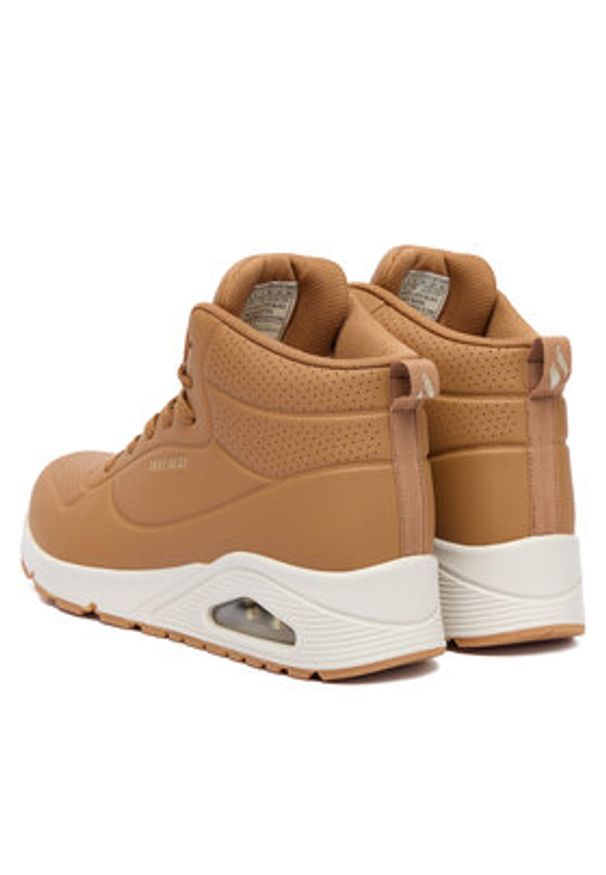 skechers - Skechers Sneakersy Uno 177097/CSNT Brązowy. Kolor: brązowy. Materiał: skóra