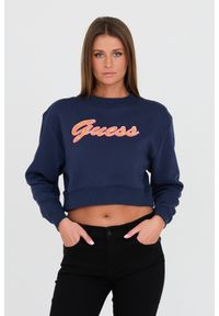 Guess - GUESS Granatowa bluza. Kolor: niebieski