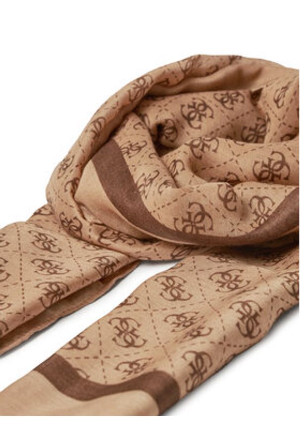 Guess Szal AW5341 POL03 Brązowy. Kolor: brązowy. Materiał: poliester, materiał