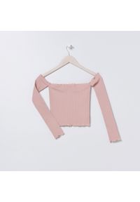 Sinsay - Bluzka z odkrytymi ramionami - Różowy. Kolor: różowy #1