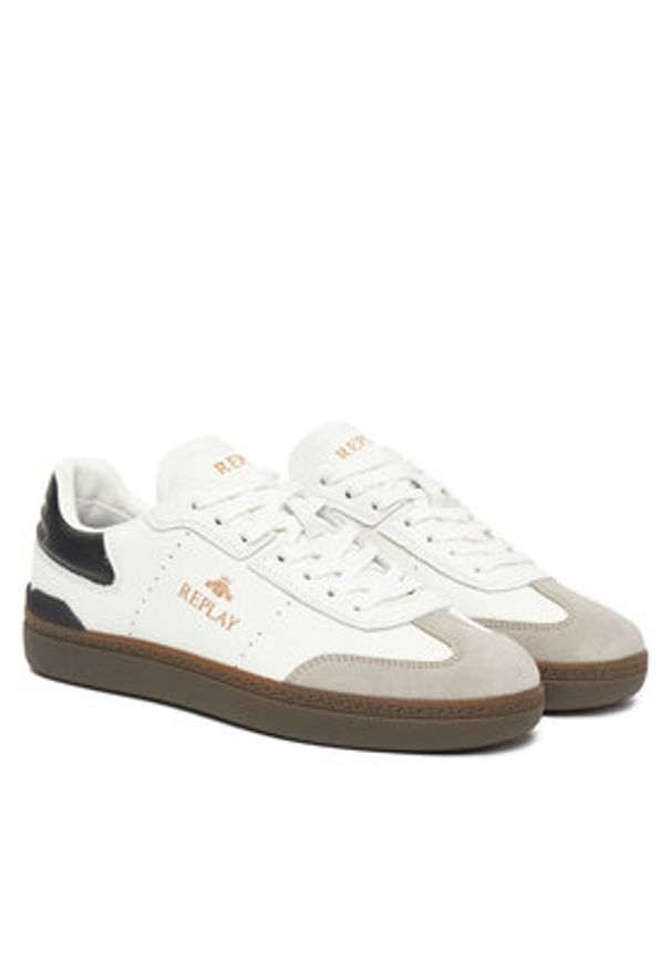 Replay - REPLAY Sneakersy GWSD8.000.C0003L Biały. Kolor: biały. Materiał: skóra