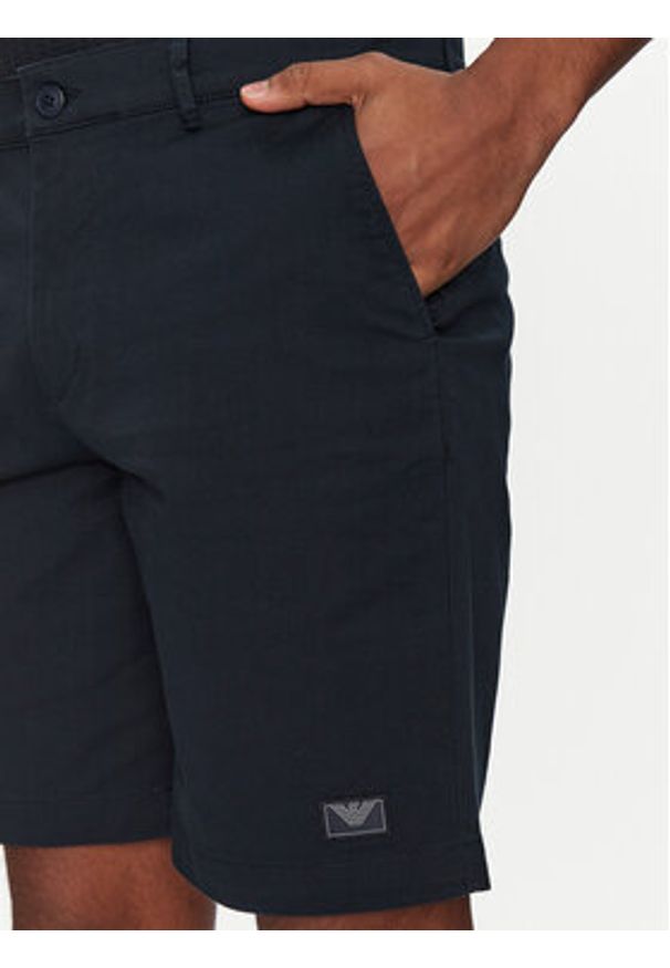 Emporio Armani Underwear Szorty materiałowe EM000591 AF12336 UB102 Granatowy Regular Fit. Kolor: niebieski. Materiał: bawełna