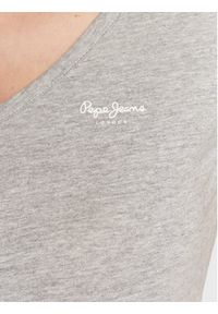 Pepe Jeans T-Shirt Corine PL505305 Szary Regular Fit. Kolor: szary. Materiał: bawełna