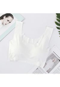 Intica - Biustonosz bezszwowy push-up z usztywnieniem Haruko. Kolor: biały. Materiał: materiał. Rodzaj stanika: push-up