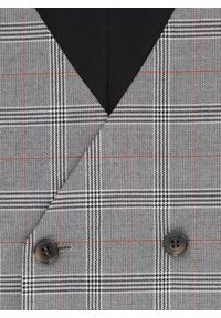 Pako Lorente - PAKO LORENTE - Szara dwurzędowa kamizelka męska w kratę. Kolor: szary. Materiał: poliester, wiskoza, elastan. Styl: elegancki, młodzieżowy #2