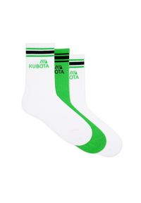 Skarpety sportowe Kubota Sport 2 Biało-limonkowe 3-pak. Kolor: biały. Materiał: bawełna, poliamid, elastan #1