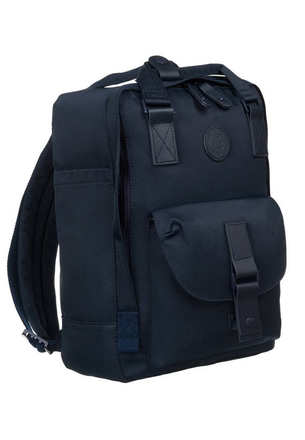 Plecak z miejscem na laptopa granatowy LuluCastagnette NANO. Kolor: niebieski. Materiał: materiał. Styl: sportowy
