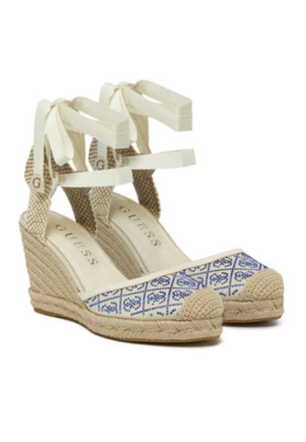 Guess Espadryle FLJCRN FAB04 Beżowy. Kolor: beżowy. Materiał: materiał