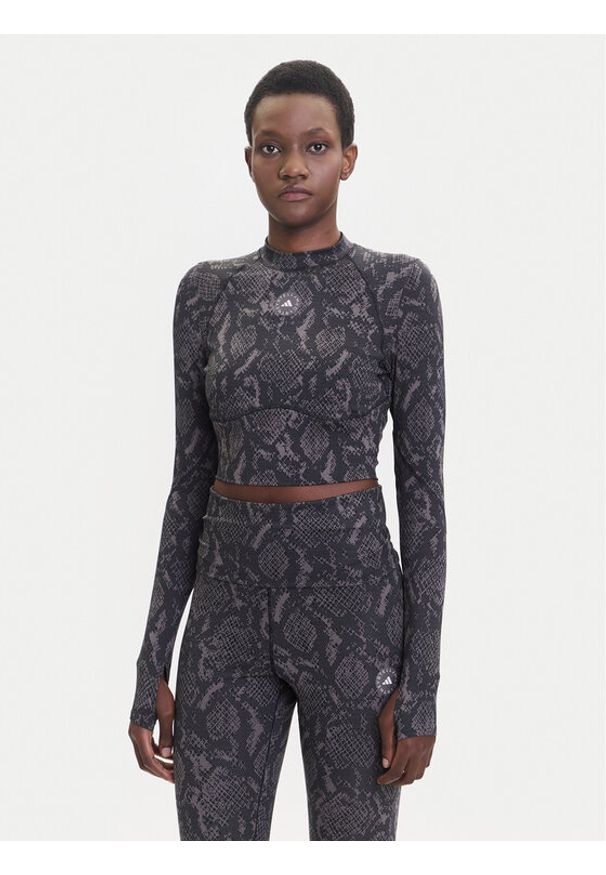 Adidas by Stella McCartney - adidas by Stella McCartney Koszulka techniczna Training JW4567 Szary Slim Fit. Kolor: szary. Materiał: syntetyk