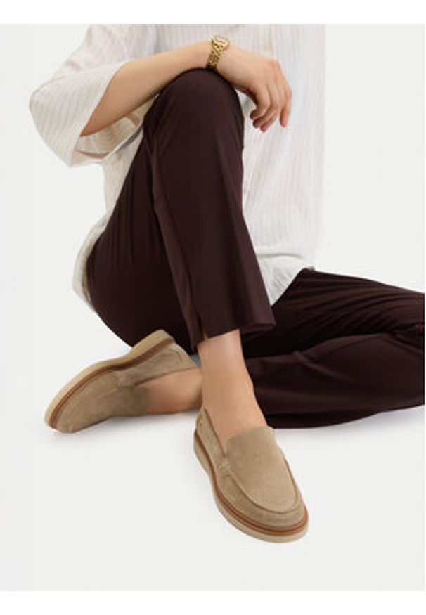 Beverly Hills Polo Club Mokasyny EO-WI34-PIKAS-01 Beżowy. Kolor: beżowy. Materiał: zamsz, skóra