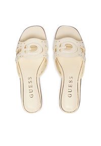 Guess Klapki FLJCIE PAF03 Kremowy. Kolor: kremowy. Materiał: skóra #2