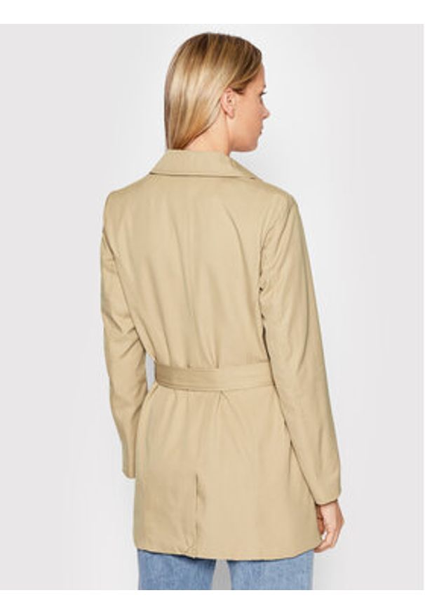 only - ONLY Trencz Valerie 15191821 Beżowy Regular Fit. Kolor: beżowy. Materiał: syntetyk
