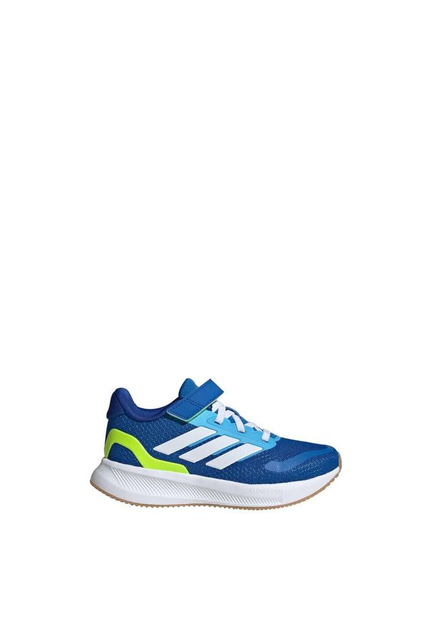 Adidas - Buty Runfalcon 5 Kids. Kolor: niebieski, wielokolorowy, biały, żółty. Materiał: materiał. Sport: bieganie