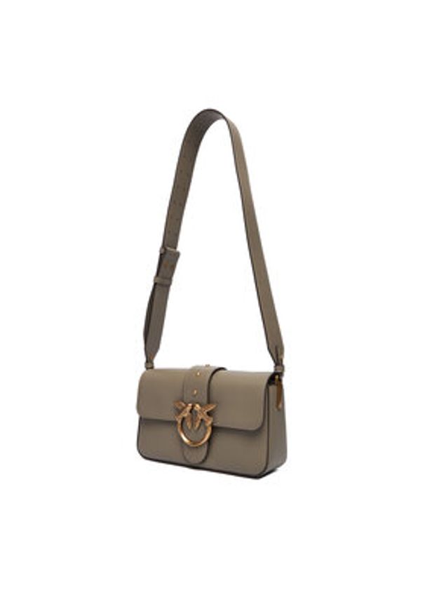 Pinko - PINKO Torebka Love One Mini Slouchy Fl Al 25-26 104340 A0QO Szary. Kolor: szary. Materiał: skórzane