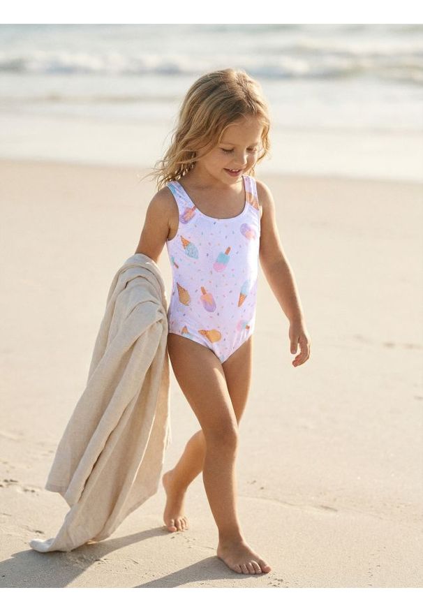 Sinsay - Strój kąpielowy z nadrukiem lodów - wielobarwny. Wzór: nadruk