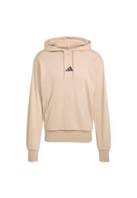 Adidas - Bluza z kapturem Essentials Feelcozy French Terry. Typ kołnierza: kaptur. Kolor: wielokolorowy, beżowy, czarny. Materiał: materiał