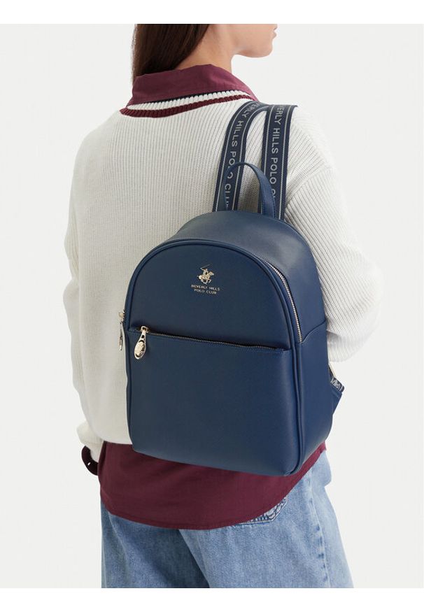 Beverly Hills Polo Club Plecak CEO-BHPC-L-004-09 Granatowy. Kolor: niebieski. Materiał: materiał