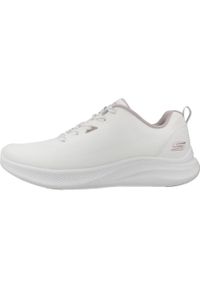 skechers - Kapcie SKECHERS BOBS MODE FLEX Biały. Kolor: biały. Materiał: syntetyk, tkanina. Styl: sportowy