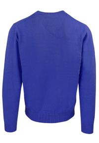 Męski, Bawełniany Sweter w Serek (V-neck) - Adriano Guinari - Charbowy. Okazja: do pracy, na co dzień, na spotkanie biznesowe. Typ kołnierza: dekolt w serek. Kolor: niebieski. Materiał: bawełna. Styl: klasyczny, casual, elegancki, biznesowy #3