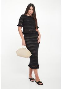 Twinset Milano - Spódnica ażurowa midi TWINSET. Wzór: ażurowy #1