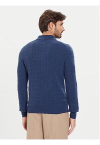 Polo Ralph Lauren Sweter 710974165003 Granatowy Regular Fit. Typ kołnierza: polo. Kolor: niebieski. Materiał: wełna