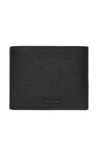 Calvin Klein Duży Portfel Męski Saffiano Billfold W Card + Coin LV04D1074G Czarny. Kolor: czarny. Materiał: skóra