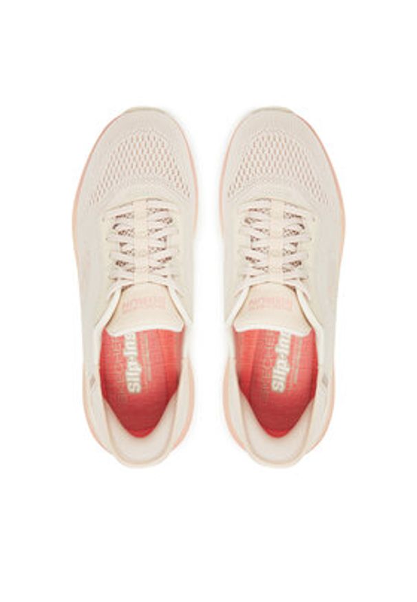 skechers - Skechers Buty do biegania Max Cushioning Elite 2.0 129626/NTPK Beżowy. Kolor: beżowy. Materiał: materiał