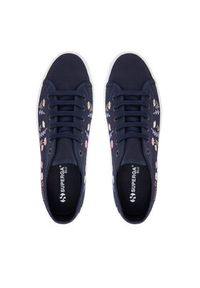 Superga Tenisówki 3740 Platform Flower Embroidery Leggera S5138TW Granatowy. Kolor: niebieski. Materiał: materiał. Obcas: na platformie #3