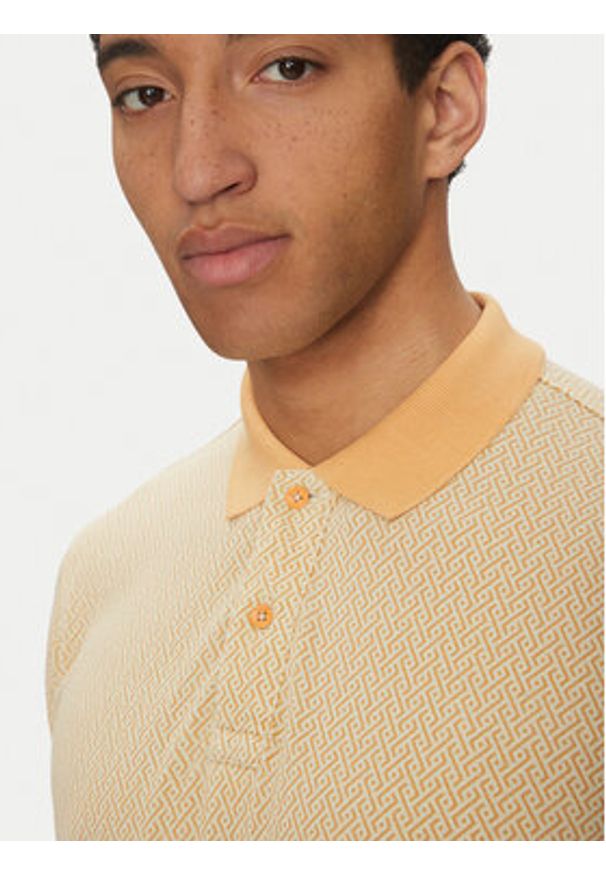Blend Polo 20718252 Pomarańczowy Regular Fit. Typ kołnierza: polo. Kolor: pomarańczowy. Materiał: bawełna