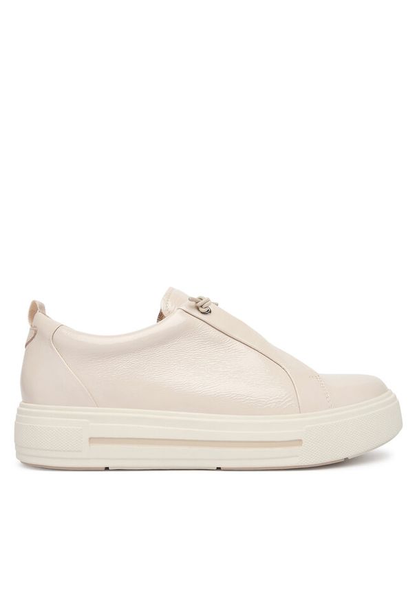 Sneakersy Caprice. Kolor: beżowy