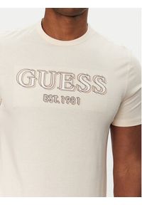 Guess T-Shirt M5GI07 I3Z14 Écru Slim Fit. Materiał: bawełna #4