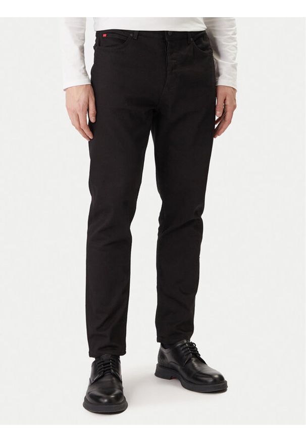 Hugo - HUGO Jeansy 50554144 Czarny Regular Fit. Kolor: czarny