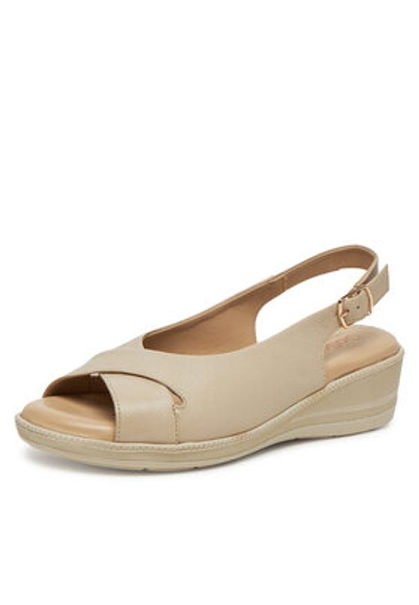 Go Soft Sandały WI23-ESTER-01 Beżowy. Kolor: beżowy. Materiał: skóra