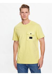 Calvin Klein Jeans T-Shirt J30J323807 Żółty Regular Fit. Kolor: żółty. Materiał: bawełna