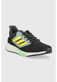 Adidas - adidas buty do biegania EQ21 Run kolor czarny. Zapięcie: sznurówki. Kolor: czarny. Materiał: materiał. Szerokość cholewki: normalna. Sport: bieganie #5