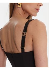 Elisabetta Franchi Sukienka koktajlowa AB-838-57E2-V480 Czarny Slim Fit. Kolor: czarny. Materiał: syntetyk. Styl: wizytowy
