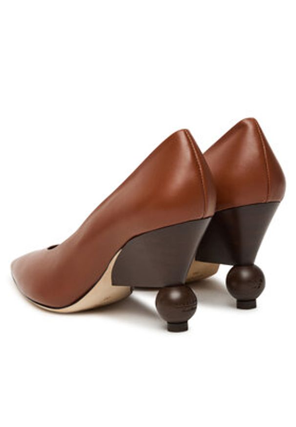 Weekend Max Mara Czółenka Nievo 25255260956 Brązowy. Kolor: brązowy. Materiał: skóra