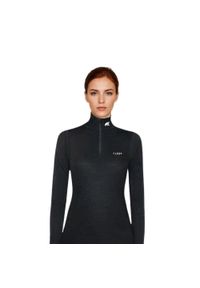 FJORK MERINO - Koszulka z długim rękawem damska 100% wełny merynosów - Bjork 210. Kolor: czarny. Materiał: wełna. Długość rękawa: długi rękaw. Długość: długie