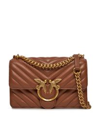 Pinko Torebka Love One Mini Dc PE 24 PLTT 100074 A0GK Brązowy. Kolor: brązowy. Materiał: skórzane